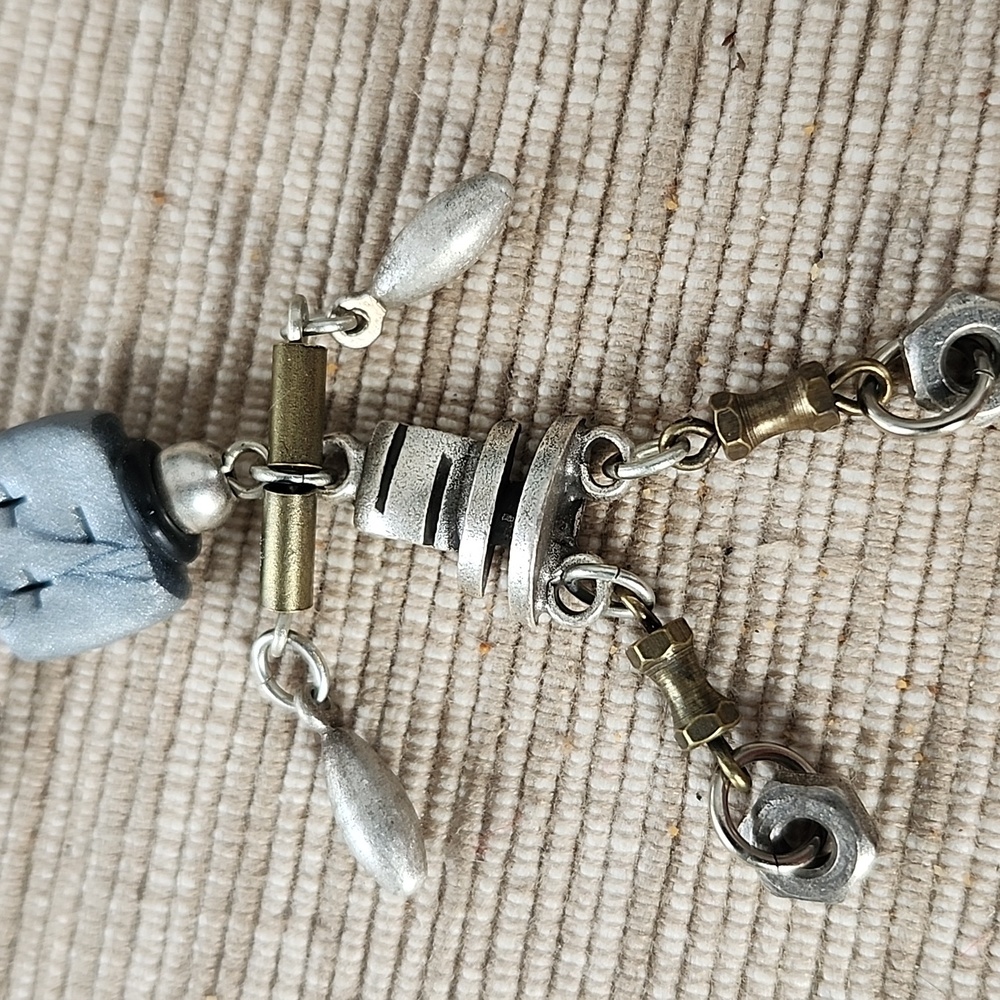 Alchemy, Antique Industrial Pieces Robot Necklace - Picture 3 of 5